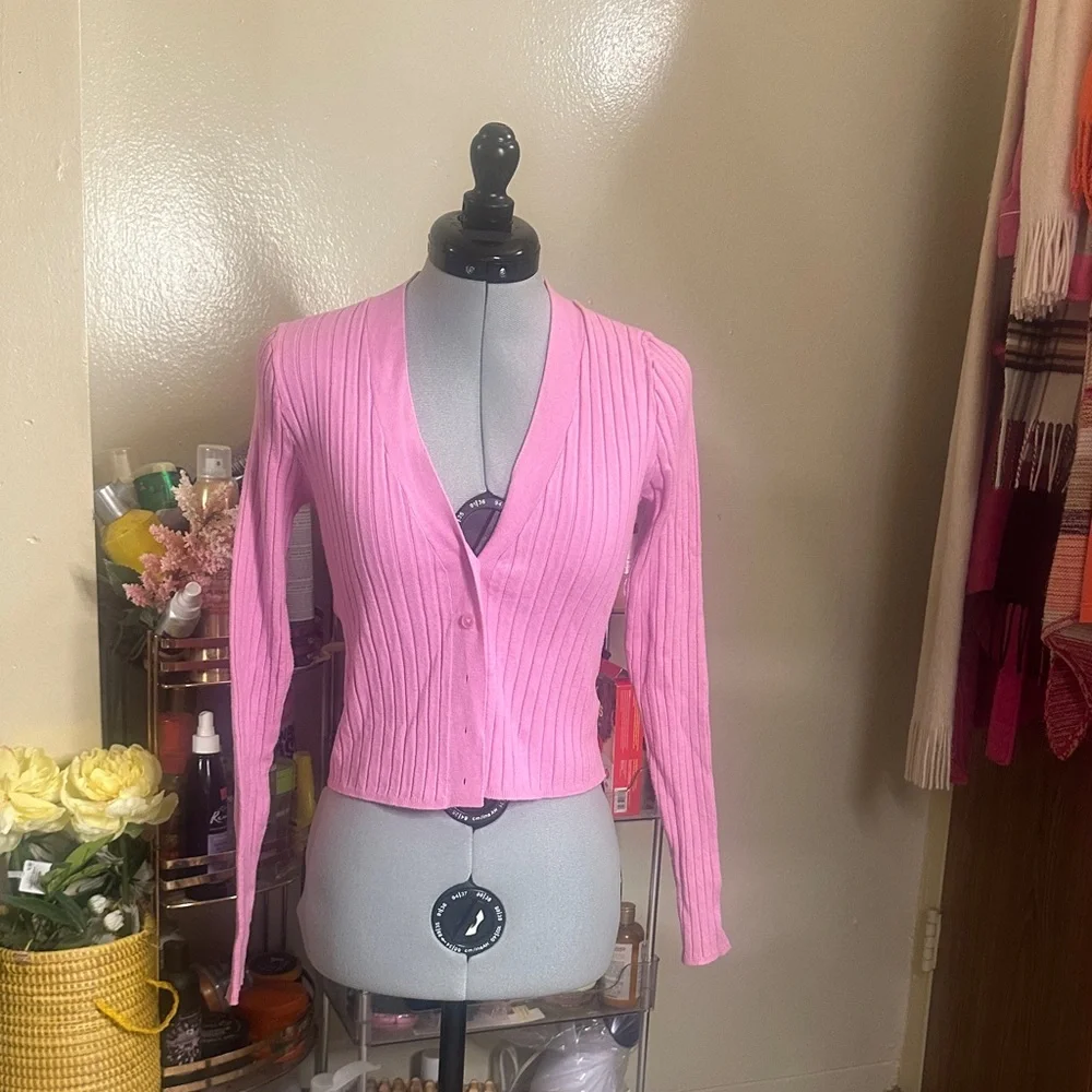 Universal Thread Pink Women's Cardigan - Picture 2 of 7